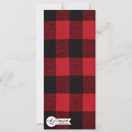 4x9.25 Programma Kaarten Red Buffalo Plaid Beer Zw (Achterkant)