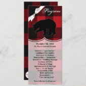 4x9.25 Programma Kaarten Red Buffalo Plaid Beer Zw (Voorkant / Achterkant)