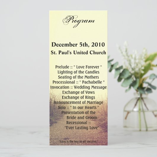 4x9.25 Programma Kaarten Sunrise Pathway Wandelpad (Staand voorkant)