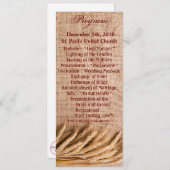 4x9.25 Programma Kaarten Tarwe op Burlap Sack Land (Voorkant / Achterkant)