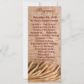 4x9.25 Programma Kaarten Tarwe op Burlap Sack Land (Voorkant)