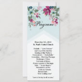 4x9.25 Programma Kaarten Tropical Flower op Blue O (Voorkant)