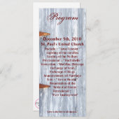 4x9.25 Programma Kaarten Wit Wassen Hout Schuur Do (Voorkant / Achterkant)