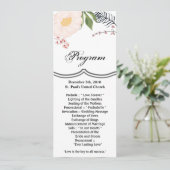 4x9.25 Programma Kaarten Witte Bloemen op Wit (Staand voorkant)