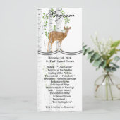 4x9.25 Programma Kaarten XMAS Herten Doe Woodland  (Staand voorkant)