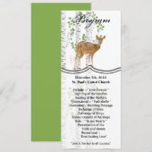 4x9.25 Programma Kaarten XMAS Herten Doe Woodland  (Voorkant / Achterkant)