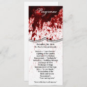 4x9.25 Programmakaarten Bloedplaatje Vampier Gothi Kaart (Voorkant / Achterkant)