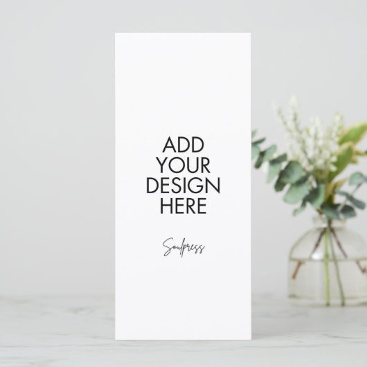 4x9" Custom Menu Kaart (Staand voorkant)