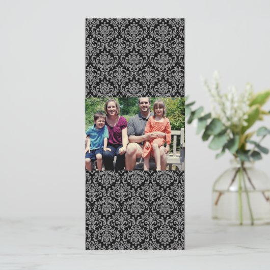 4x9 Familie met de Kaart van de Kerstmis van de Fo (Staand voorkant)