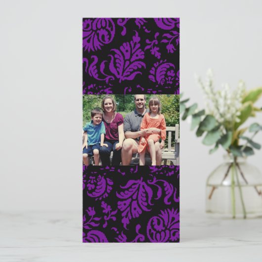 4x9 Familie met de Kaart van de Kerstmis van de Fo (Staand voorkant)