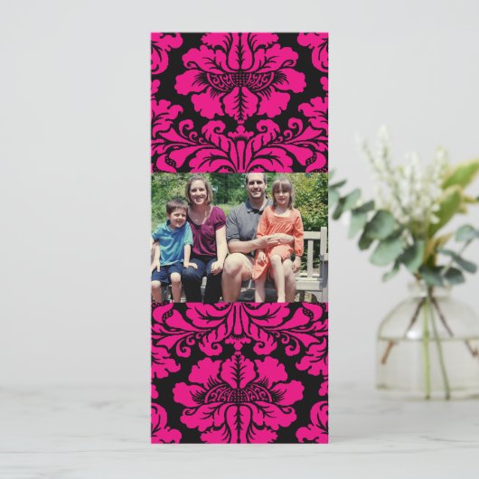 4x9 Familie met de Kaart van de Kerstmis van de Fo (Staand voorkant)