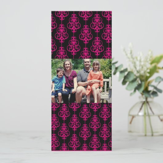 4x9 Familie met de Kaart van de Kerstmis van de Fo (Staand voorkant)