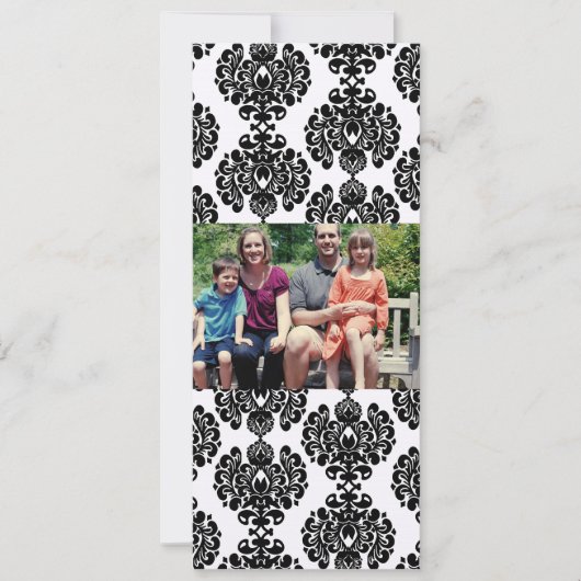 4x9 Familie met de Kaart van de Kerstmis van de Fo (Voorkant)