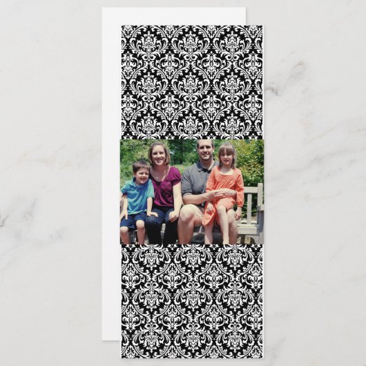 4x9 Familie met de Kaart van de Kerstmis van de Fo (Voorkant / Achterkant)