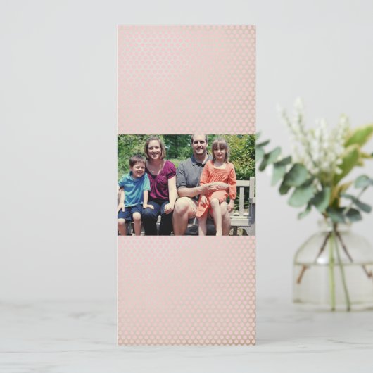 4x9 Familie met de Kaart van de Kerstmis van de Fo (Staand voorkant)