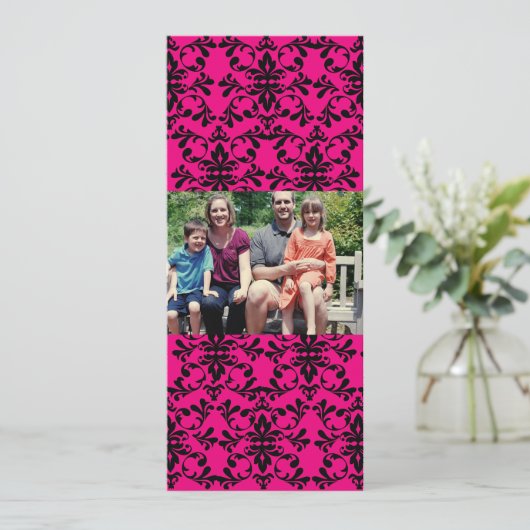 4x9 Familie met de Kaart van de Kerstmis van de Fo (Staand voorkant)