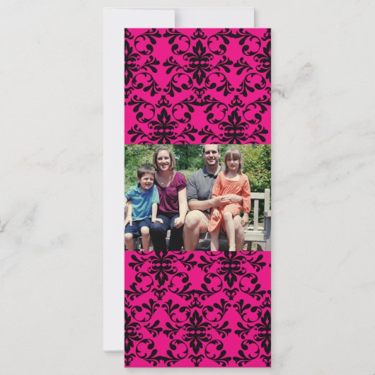 4x9 Familie met de Kaart van de Kerstmis van de Fo (Voorkant)