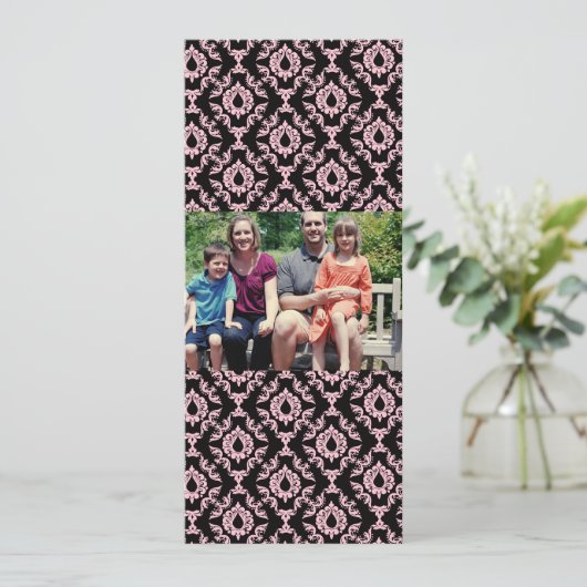 4x9 Familie met de Kaart van de Kerstmis van de Fo (Staand voorkant)