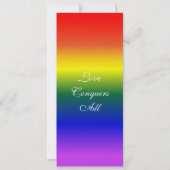 4x9 Gay Wedding Rainbow LGBT Pride Metallic Paper Kaart (Achterkant)