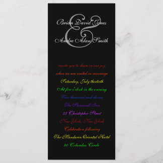 4x9 Gay Wedding Rainbow LGBT Pride Metallic Paper Kaart