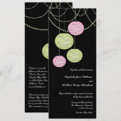 4x9 het lange Roze Huwelijk van de Lantaarns van Kaart (Voorkant / Achterkant)