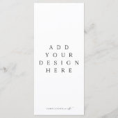 4x9-inch menu of Aangepast ontwerp programma afdru (Achterkant)