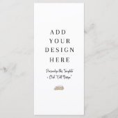 4x9-inch menu of Aangepast ontwerp programma afdru (Voorkant)