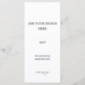 4x9-inch menu of programma afdrukken (Voorkant)