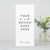 4x9-inch Sjabloon Menu programma (Staand voorkant)