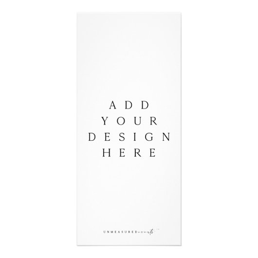 4x9-inch zakelijke rackkaart, aangepast afdrukken reclamekaart (Voorkant)