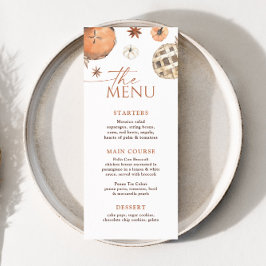 4x9" Little Cutie Pie, Herfst Baby shower Menu