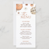4x9" Little Cutie Pie, Herfst Baby shower Menu (Voorkant)