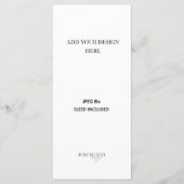 4x9" Menu or Program Printing  (Voorkant)