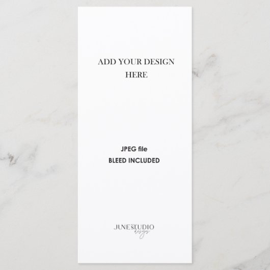 4x9" Menu or Program Printing  (Voorkant)