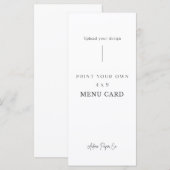 4x9 menu: upload uzelf ontwerp menu (Voorkant / Achterkant)