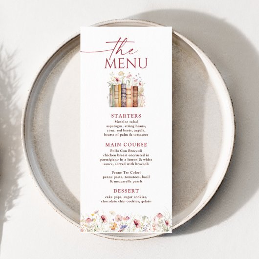 4x9" Nieuw hoofdstuk begint, Storybook Shower Menu