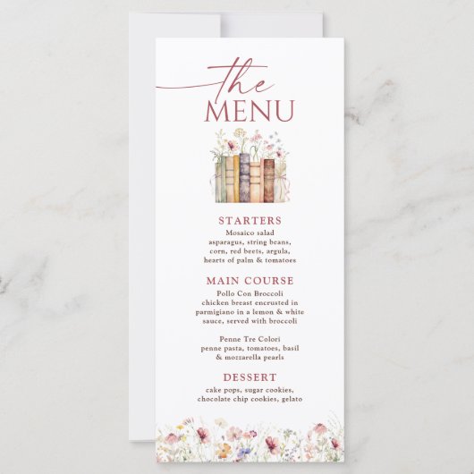 4x9" Nieuw hoofdstuk begint, Storybook Shower Menu (Voorkant)