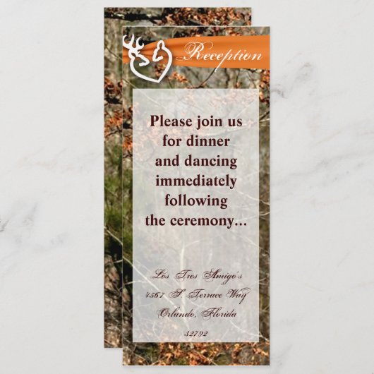 4x9 Ontvangstkaart Hertenkoppel Hinde Bok Camo Kaart (Voorkant / Achterkant)