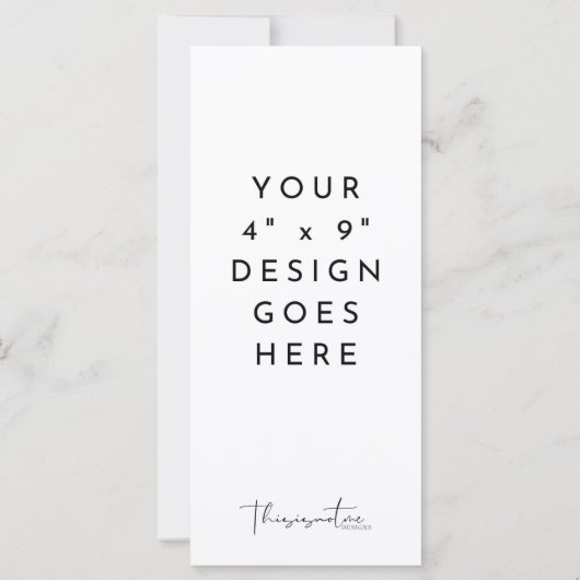 4x9" Sjabloon voor programmamenukaart (Achterkant)