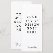 4x9" Sjabloon voor programmamenukaart (Voorkant / Achterkant)