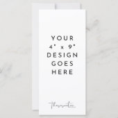 4x9" Sjabloon voor programmamenukaart (Voorkant)