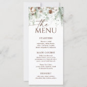 4x9" Winter Evergreen Kerstvakantie Menu (Voorkant)