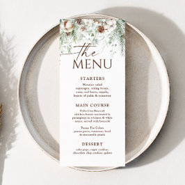 4x9" Winter Evergreen Kerstvakantie Menu