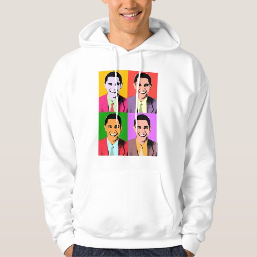 4x Barack Obama Pop Art Hoodie (Voorkant)