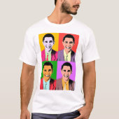 4x Barack Obama - Pop Art T-shirt (Voorkant)