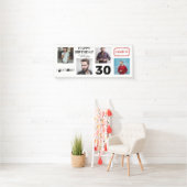 4x foto Collage Lockdown Happy Birthday Spandoek (Insitu)