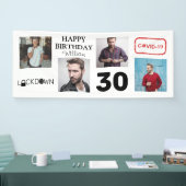 4x foto Collage Lockdown Happy Birthday Spandoek (Beurs)