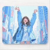 5万人記念マウスパッド Mouse pad｜寿司娘 GenerativeAI Muismat (Voorkant)