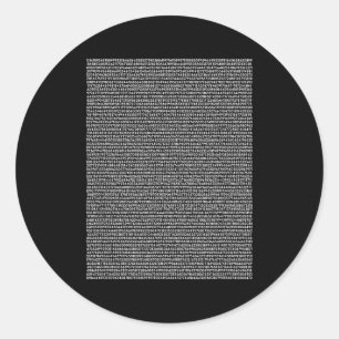 5000 Cijfers Pi T-shirt Wiskunde Cadeau Leraar Wis Ronde Sticker