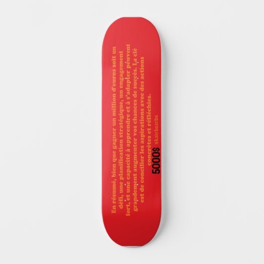 5000$ PERSOONLIJK SKATEBOARD (Voorkant)